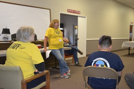 Former Lemoore Chief of Police Kimberly Morrell and husband Dave, a retired Kings County Deputy Sheriff spoke to LASSO kids about awareness training.